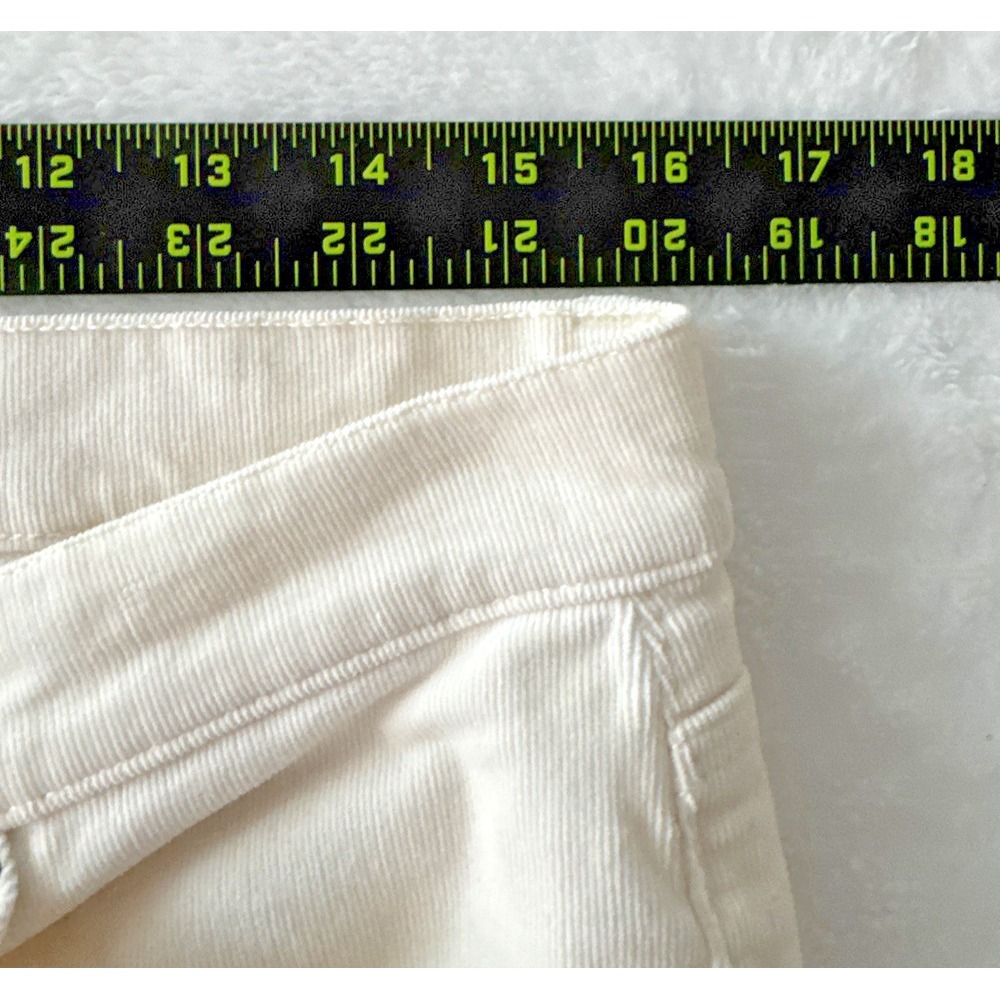LRL Lauren Jeans Co Corduroy Pants Womens Size 10‎ Ivory Cream Classic Straight - Picture 12 of 16